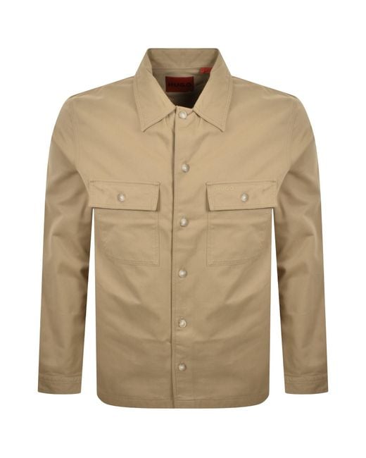 HUGO Natural Epoldo Overshirt Jacket for men