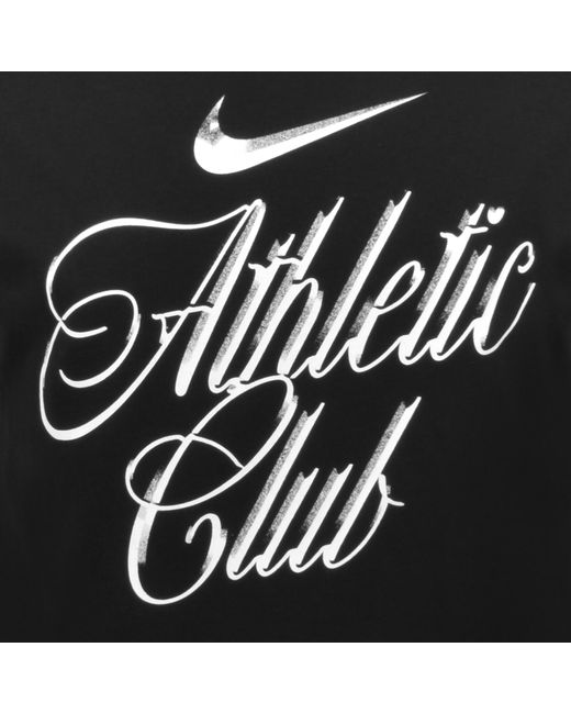 Nike Black Loose Fit Script T Shirt for men