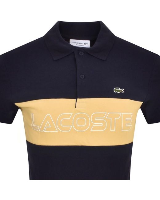 Lacoste Blue Colour Block Polo T Shirt for men