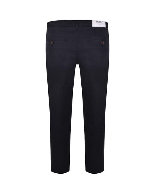 Farah Blue Farah Elm Slim Fit Chino Trousers for men