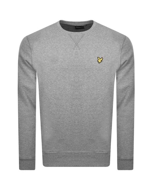 Lyle & Scott Gray Crew Neck Sweatshirt for men