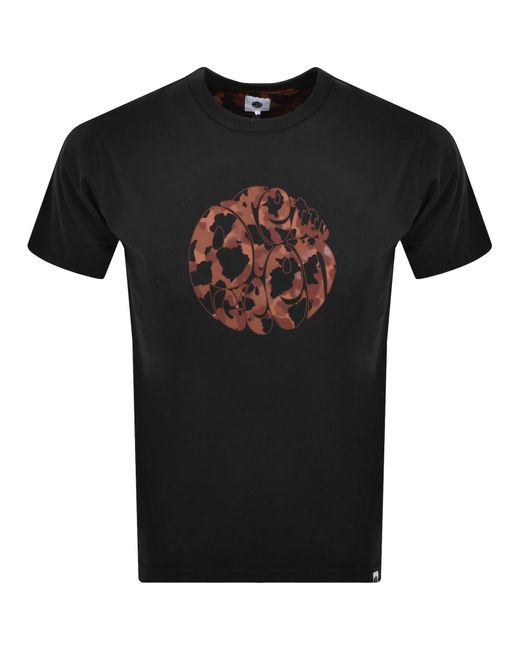 Pretty Green Black Brindle Logo T Shirt for men
