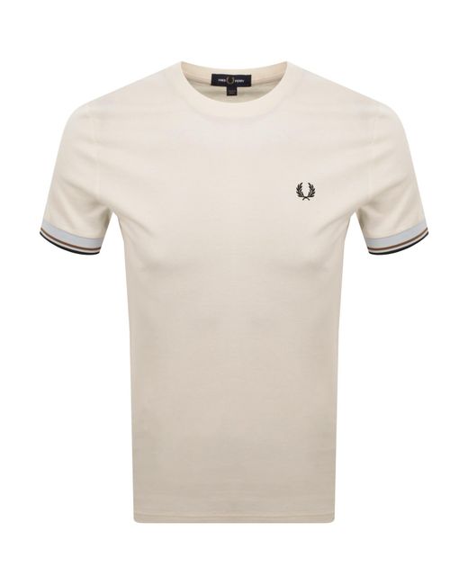 Fred Perry Natural Twin Tipped Cuff T Shirt for men
