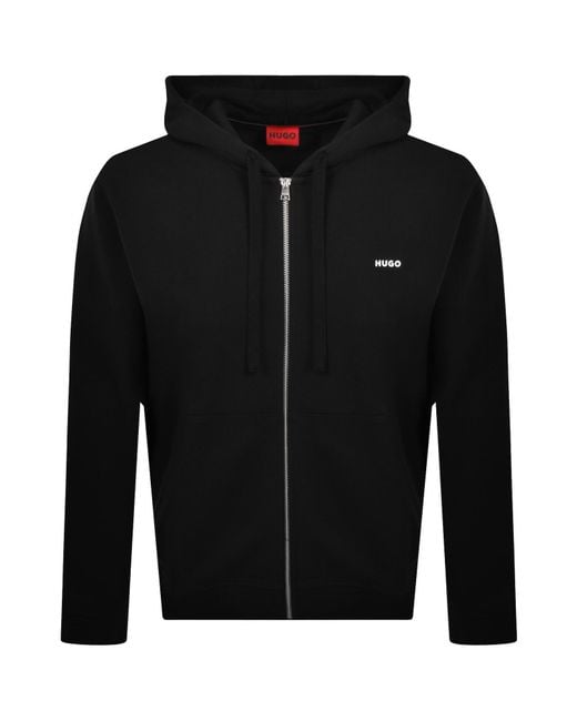 HUGO Black Dapo Full Zip Hoodie for men