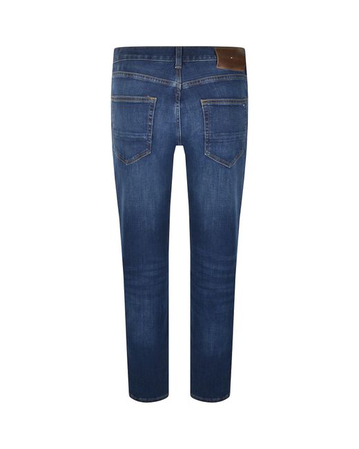 Tommy Hilfiger Blue Denton Straight Fit Jeans Dark Wash for men