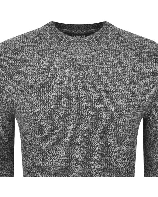 Barbour Gray Declan Knit Jumper for men