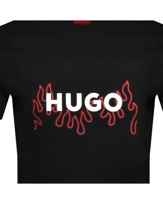 HUGO Black Dulive T Shirt for men