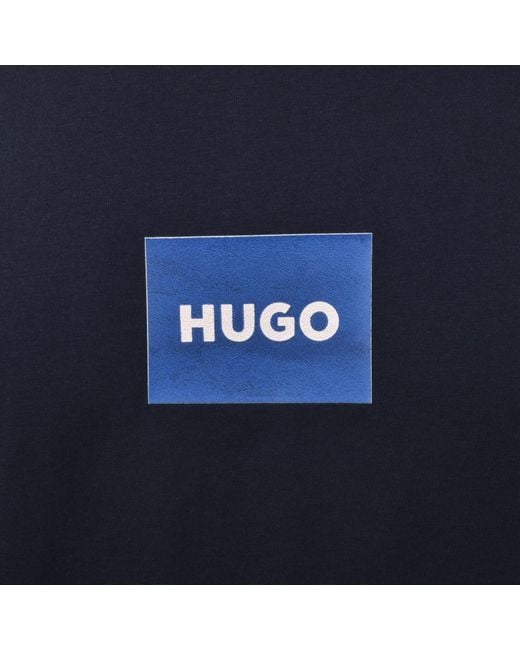 HUGO Blue Nayonix Logo T Shirt Dark for men