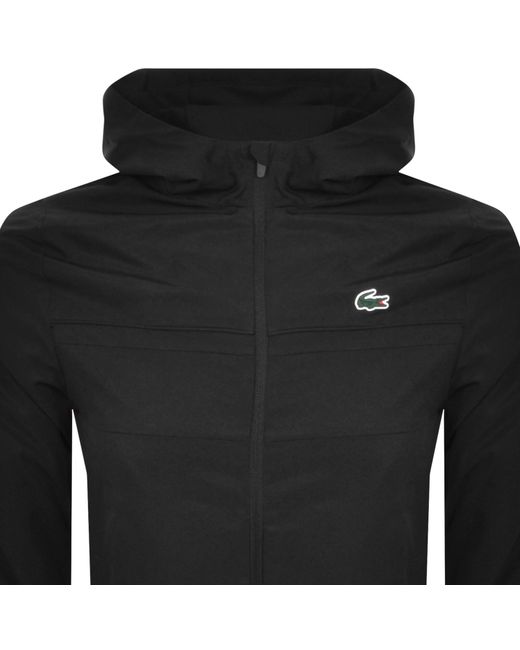 Lacoste Black Full Zip Logo Jacket for men