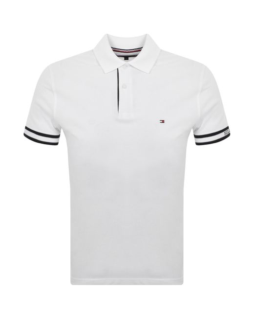 Tommy Hilfiger White Slim Fit Polo T Shirt for men