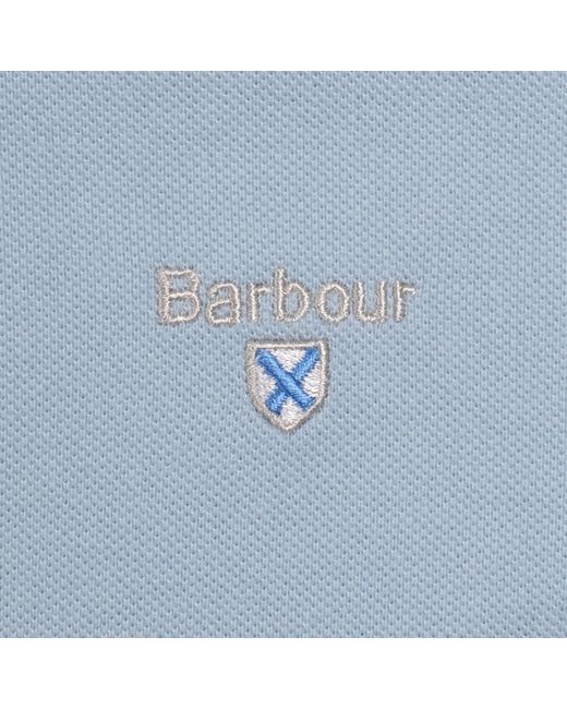Barbour Blue Original Sports Polo T Shirt Sky for men