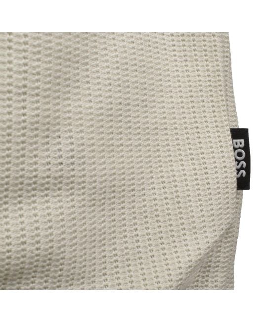 BOSS BUSINESS Gray Boss H Sidney 70 Quarter Zip Sweatshirt for men