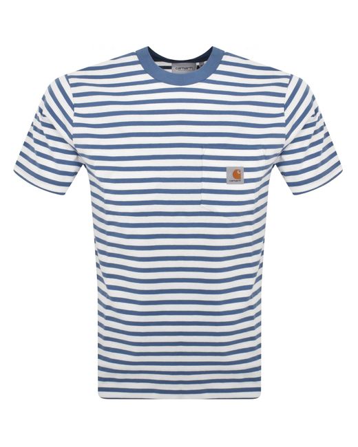 Carhartt Blue Seidler Pocket T Shirt for men