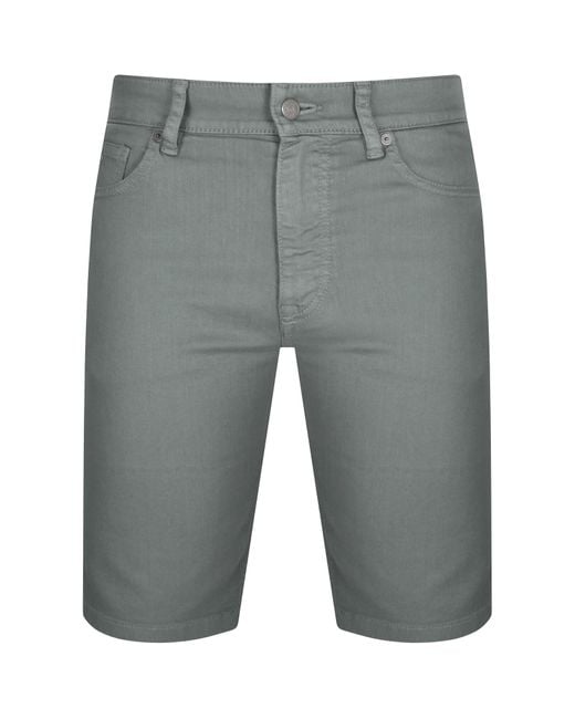 Boss Gray Boss Delaware Slim Shorts for men