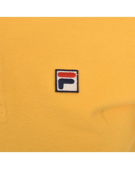 Fila Orange Tipped Rib Basic Polo T Shirt for men
