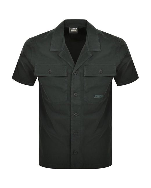 Barbour Black Short Sleeve Shirt for men