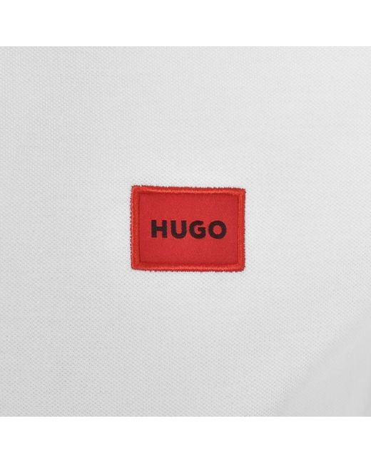 HUGO White Dereso 232 Polo T Shirt for men
