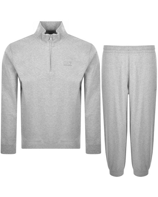 EA7 Gray Emporio Armani Jersey Tracksuit for men