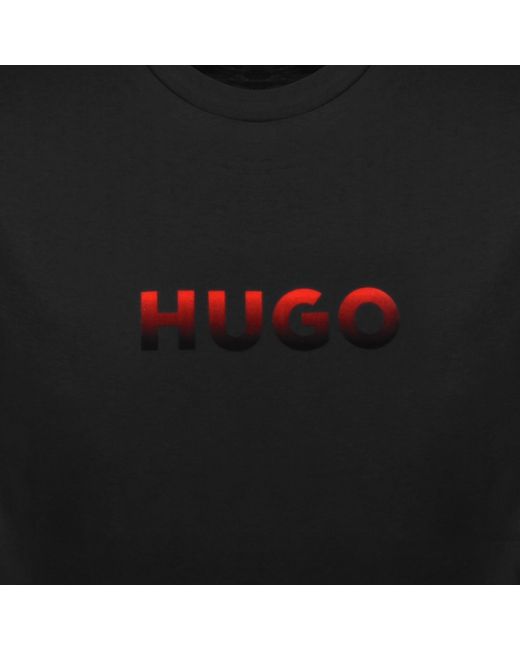 HUGO Black Ray Short Sleeve T Shirt for men