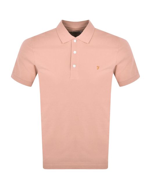 Farah Pink Blanes Polo T Shirt for men