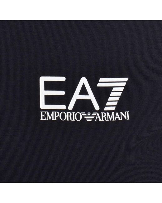 EA7 Blue Emporio Armani Long Sleeved Polo T Shirt for men