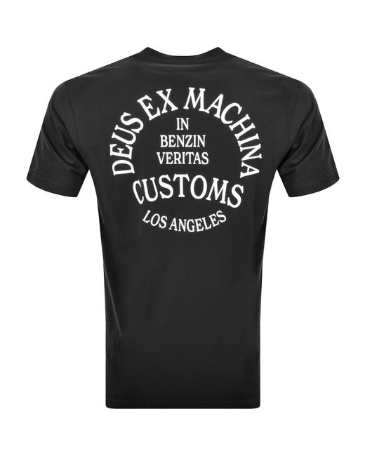 Deus Ex Machina Black Crossroad T Shirt for men