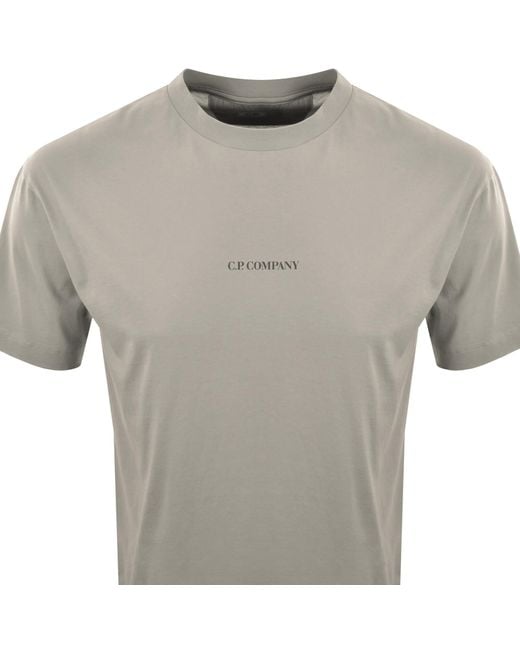 C P Company Gray Cp Company Logo T Shirt Dove for men