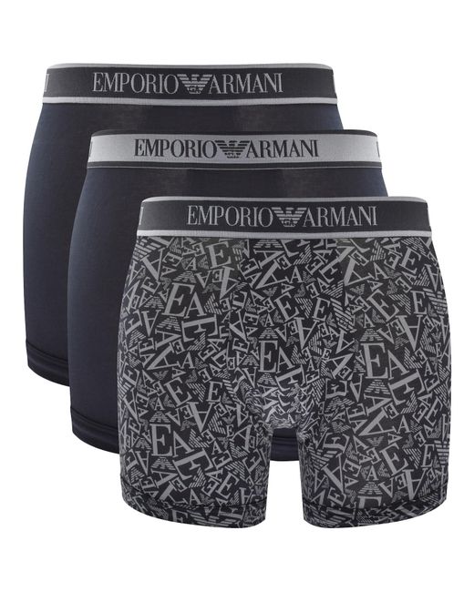 Armani Black Emporio 3 Pack Boxer Briefs for men