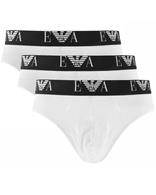 Armani Black Emporio 3 Pack Briefs for men