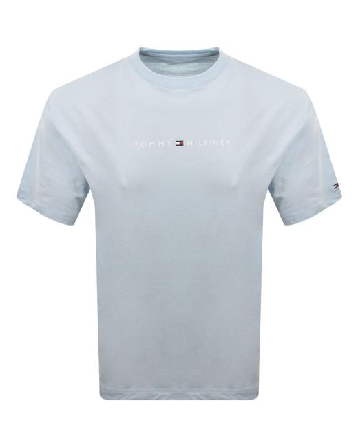 Tommy Hilfiger Blue Logo T Shirt for men