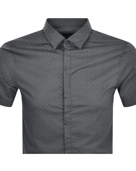 ARMANI EXCHANGE Gray Short Sleeve Shirt for men