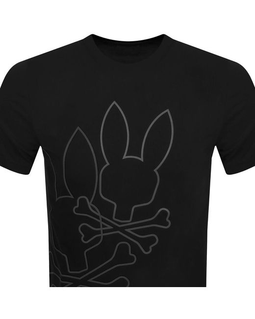 Psycho Bunny Black San Diego Logo T Shirt for men