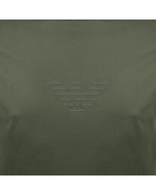 Armani Green Emporio Logo T Shirt for men