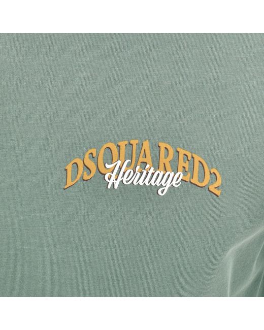 DSquared² Green Cool Fit Logo T Shirt for men