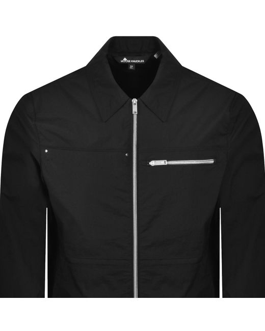 Moose Knuckles Black Top Flight Overshirt for men
