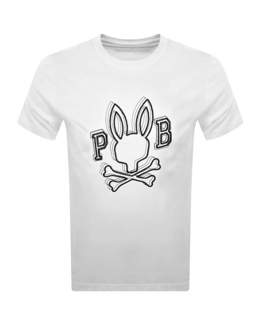 Psycho Bunny Gray Bales T Shirt for men