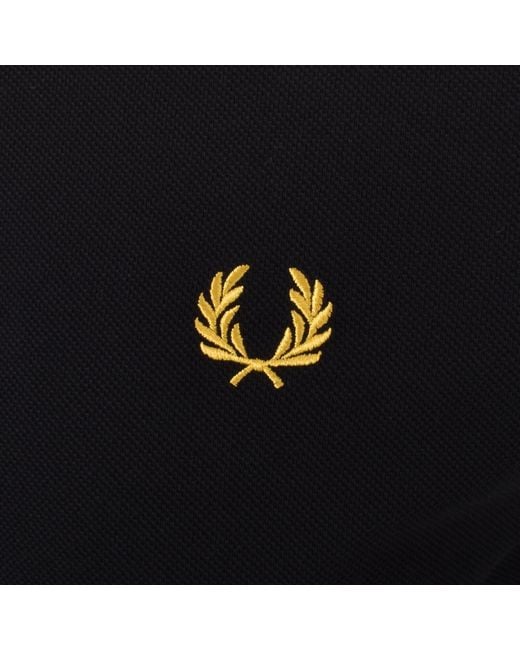 Fred Perry Blue Long Sleeved Polo T Shirt for men