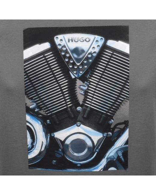 HUGO Gray Dostino T Shirt for men
