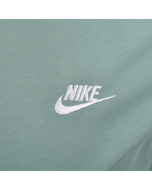 Nike Green Crew Neck Club T Shirt for men