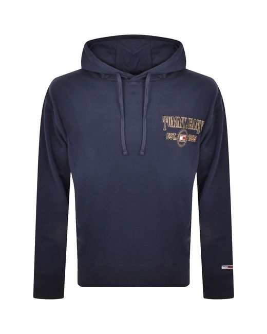Tommy Hilfiger Relax Luxe Hoodie in Blue for Men | Lyst