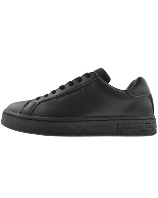 ARMANI EXCHANGE Black Logo Trainers for men