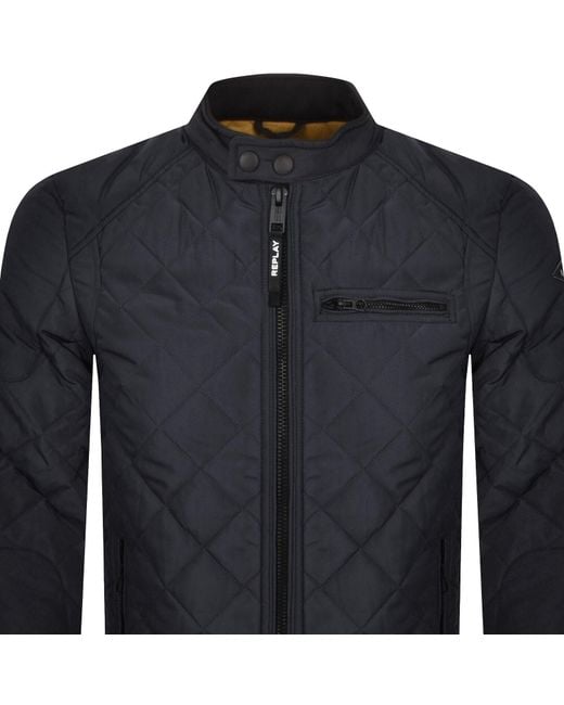 Replay Blue Padded Jacket for men