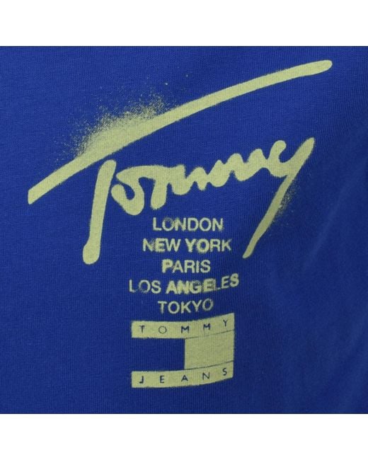 Tommy Hilfiger Blue Sign City T Shirt for men