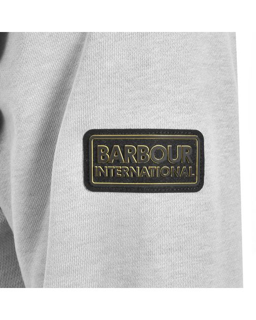 Barbour Gray Half Zip Sweatshirt for men