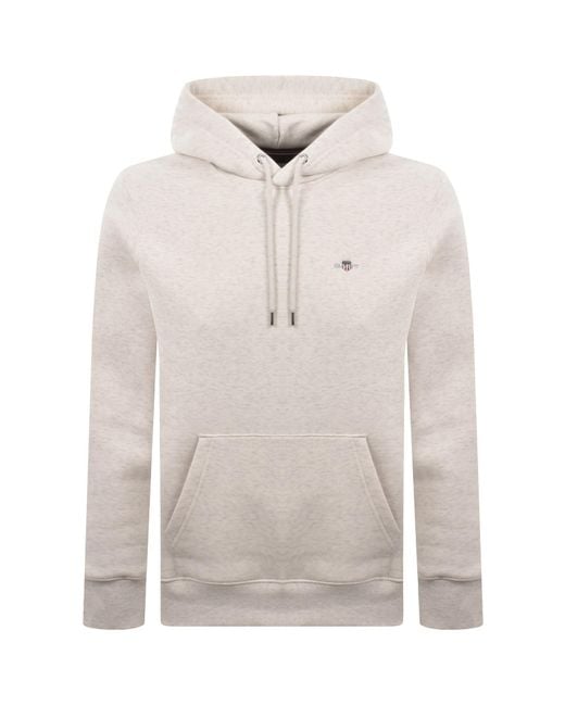 Gant White Regular Shield Hoodie for men