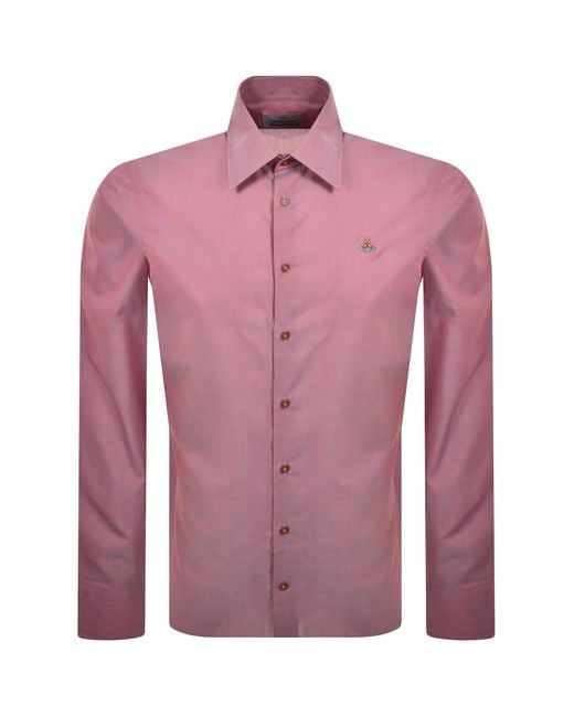 Vivienne Westwood Pink Ghost Long Sleeved Shirt for men