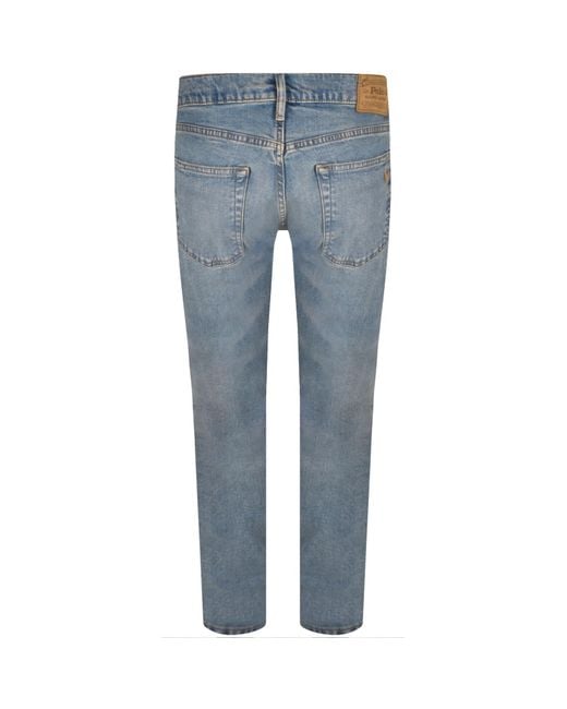 Ralph Lauren Blue Parkside Act Tapered Fit Jeans for men