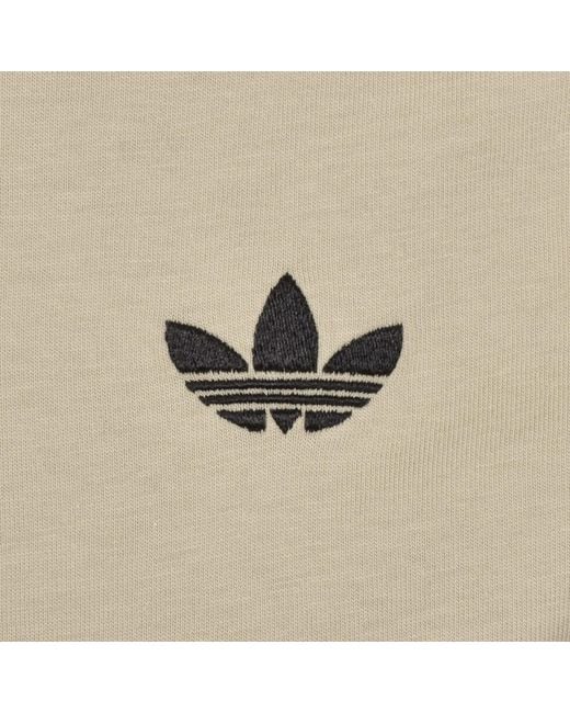 Adidas Originals Natural 3 Stripes T Shirt Stone for men