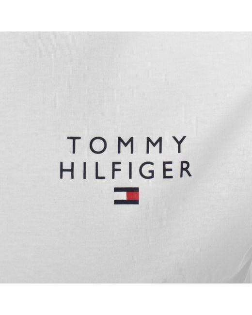 Tommy Hilfiger White Logo T Shirt for men