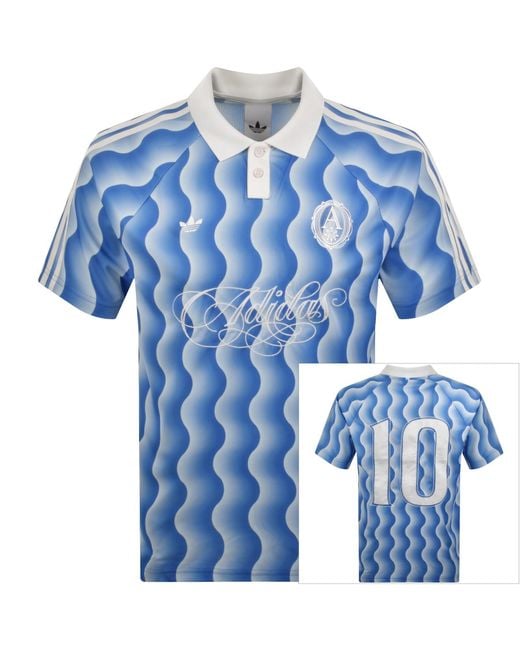 Adidas Originals Blue Jersey Polo for men